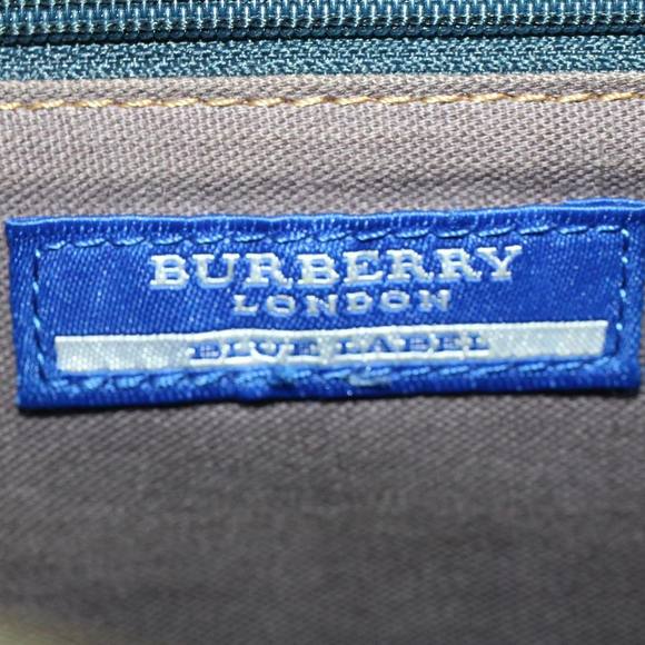 BURBERRY Blue Label Shoulder Bag Canvas White Navy Auth bs7490 - Picture 12 of 16